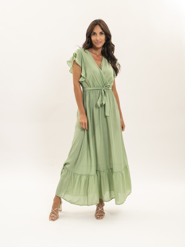 Robe longue cache-coeur...
