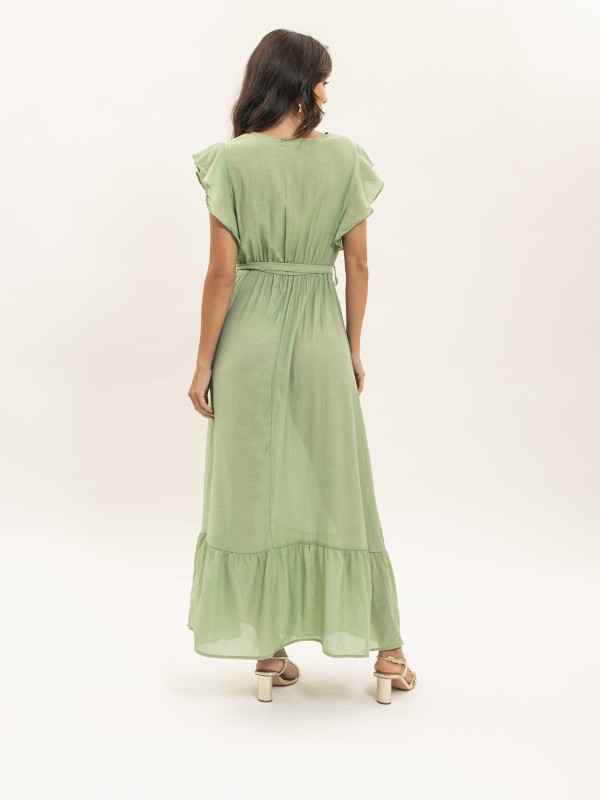 Robe longue cache-coeur...