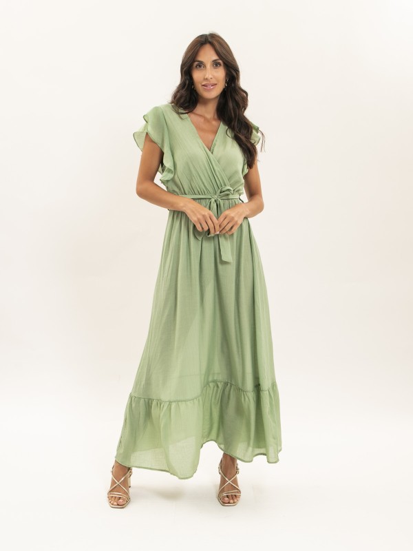 Robe longue cache-coeur...