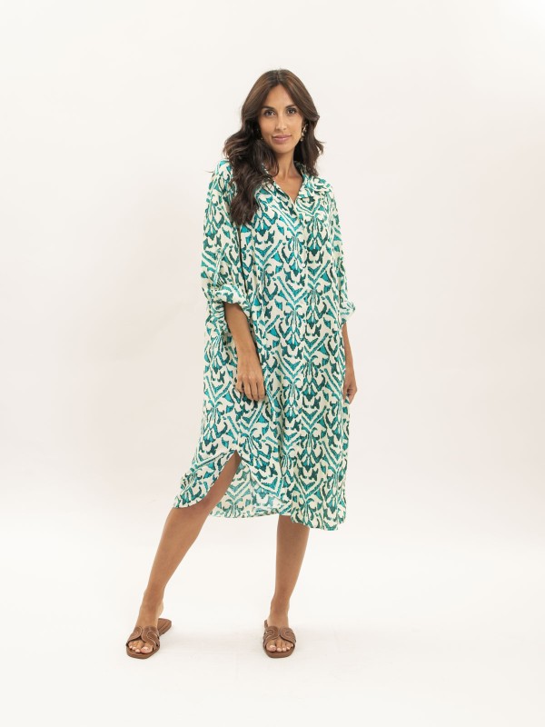 Robe chemise motifs IRVINIE...