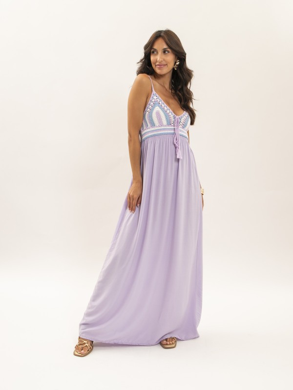 Robe longue crochet IVELLE...