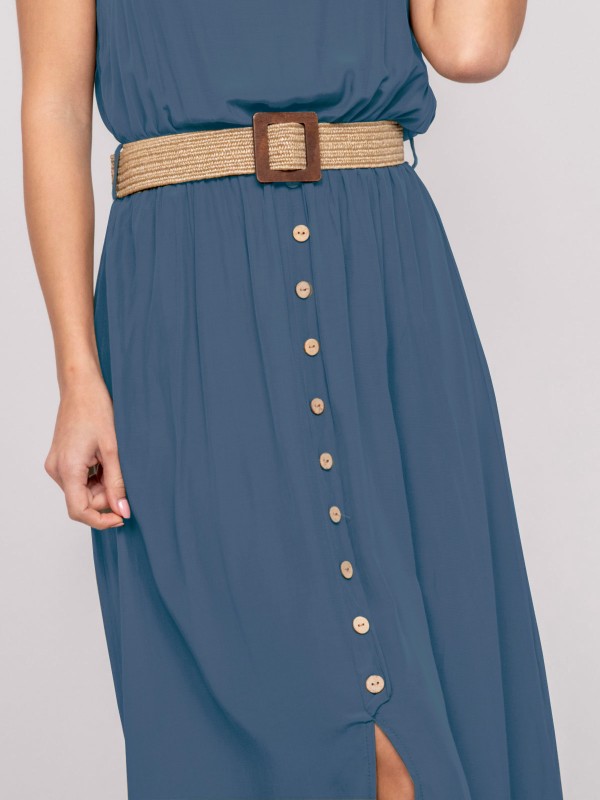 Robe longue avec ceinture...