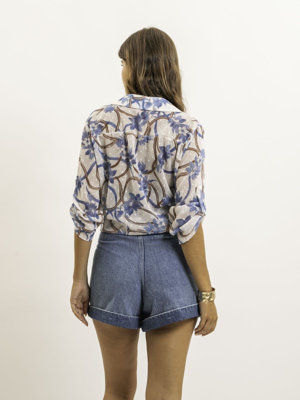 Chemise nouée motifs OBERDA...