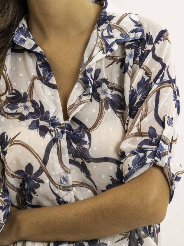 Chemise nouée motifs OBERDA...