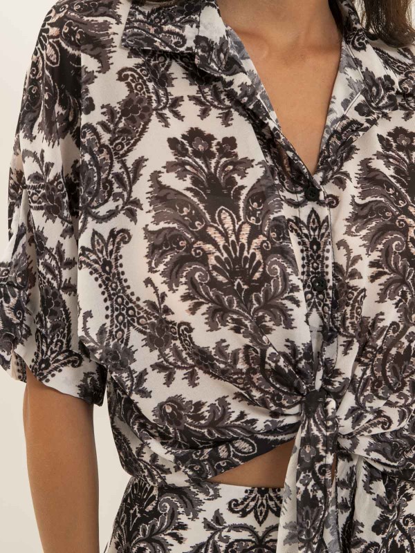 Chemise motifs nouée OXALIE...