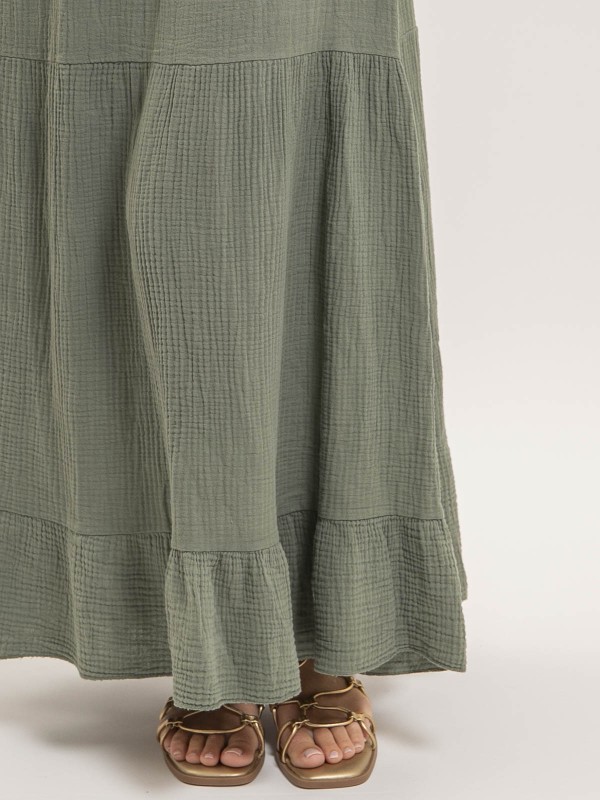 Robe longue gaze de coton...