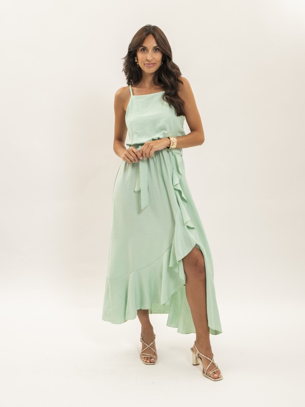 Robe longue fluide avec...