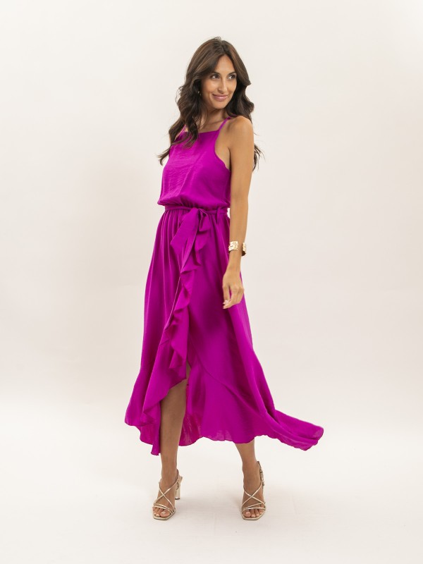 Robe longue fluide avec...