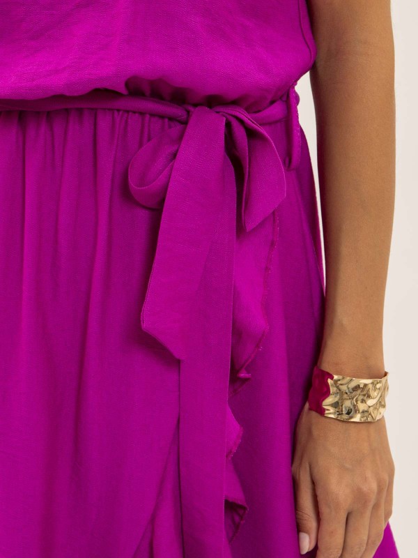 Robe longue fluide avec...