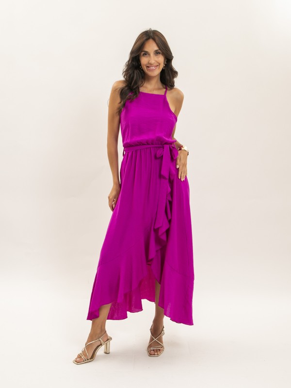 Robe longue fluide avec...