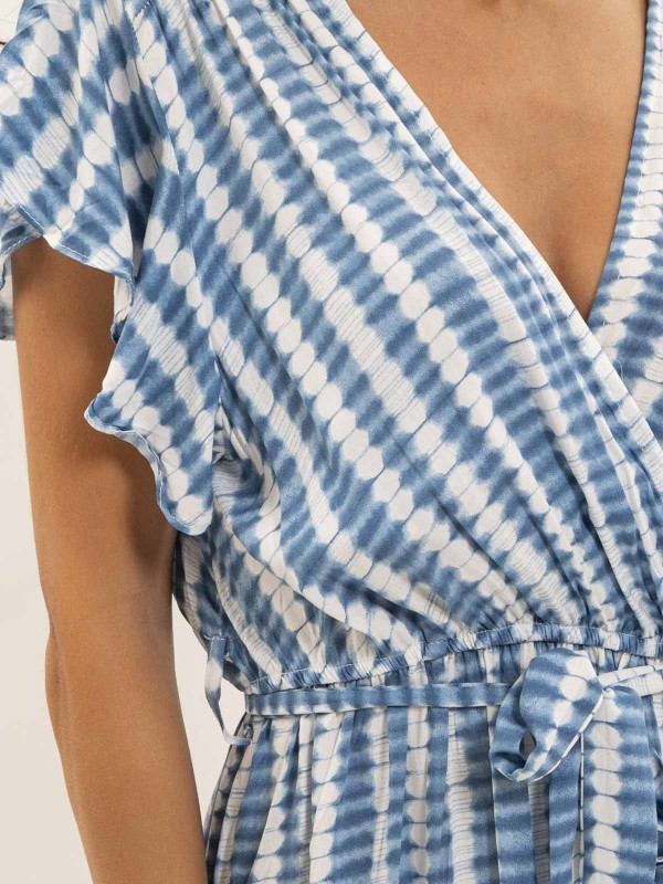 Robe longue cache-coeur tie...