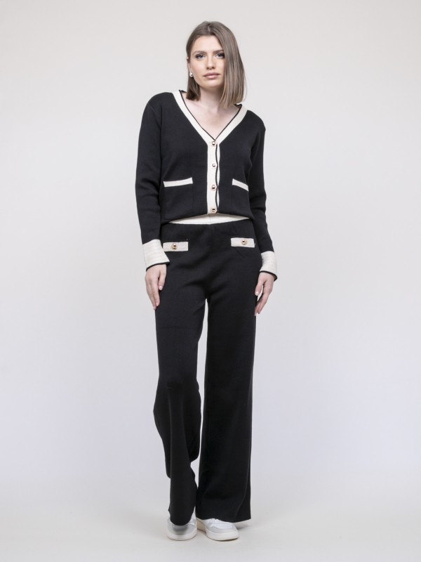Ensemble pantalon maille...