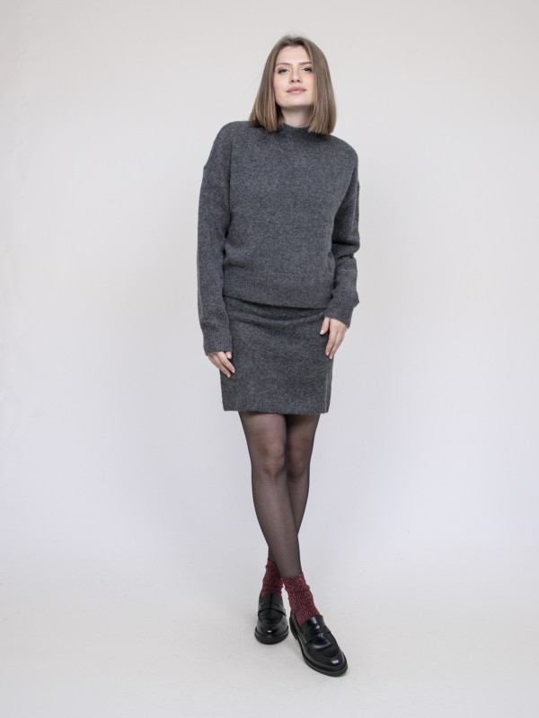 Pull col montant KAMALA - Gris