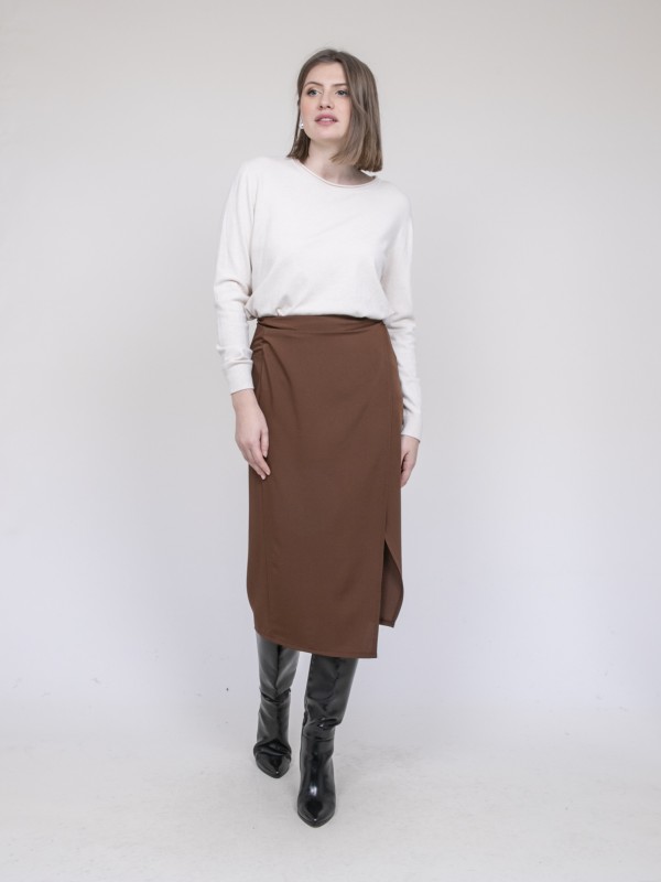 Pull col rond KATOLIE - Ecru