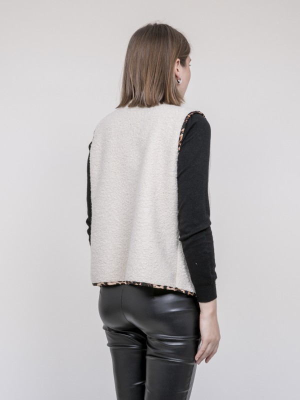Gilet sans manche UGINA - Ecru
