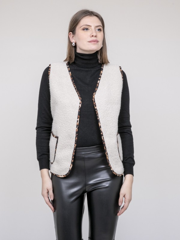 Gilet sans manche UGINA - Ecru