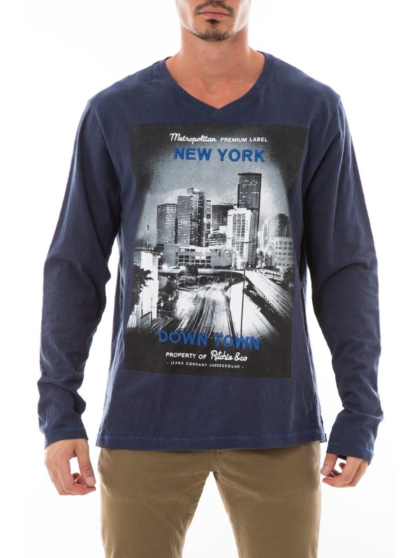 T-SHIRT JOSS - Bleu