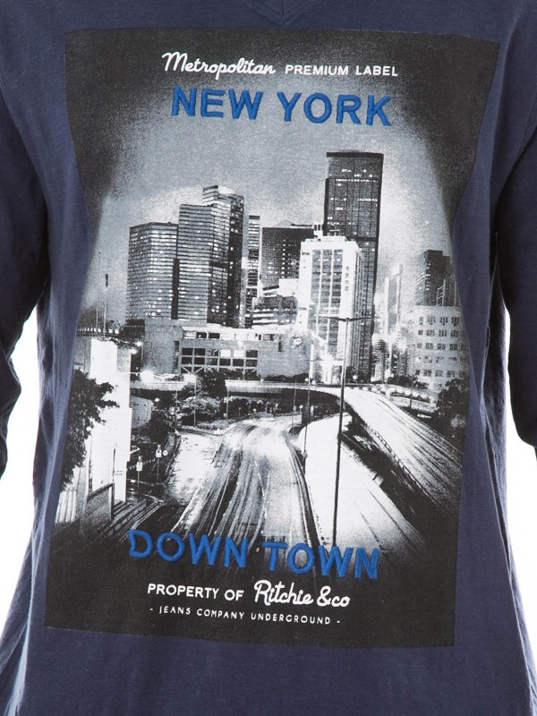 T-SHIRT JOSS - Bleu