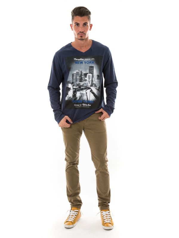 T-SHIRT JOSS - Bleu