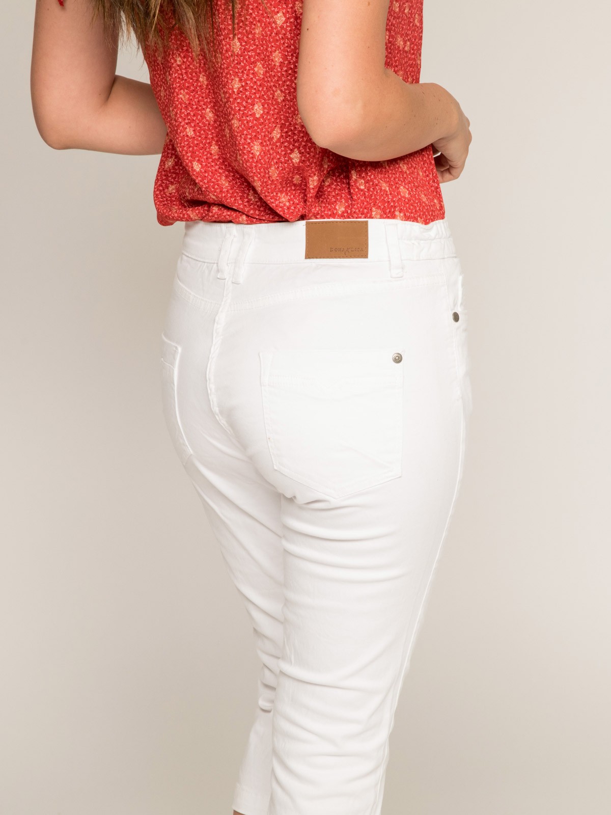 Pantacourt jean shop femme pas cher