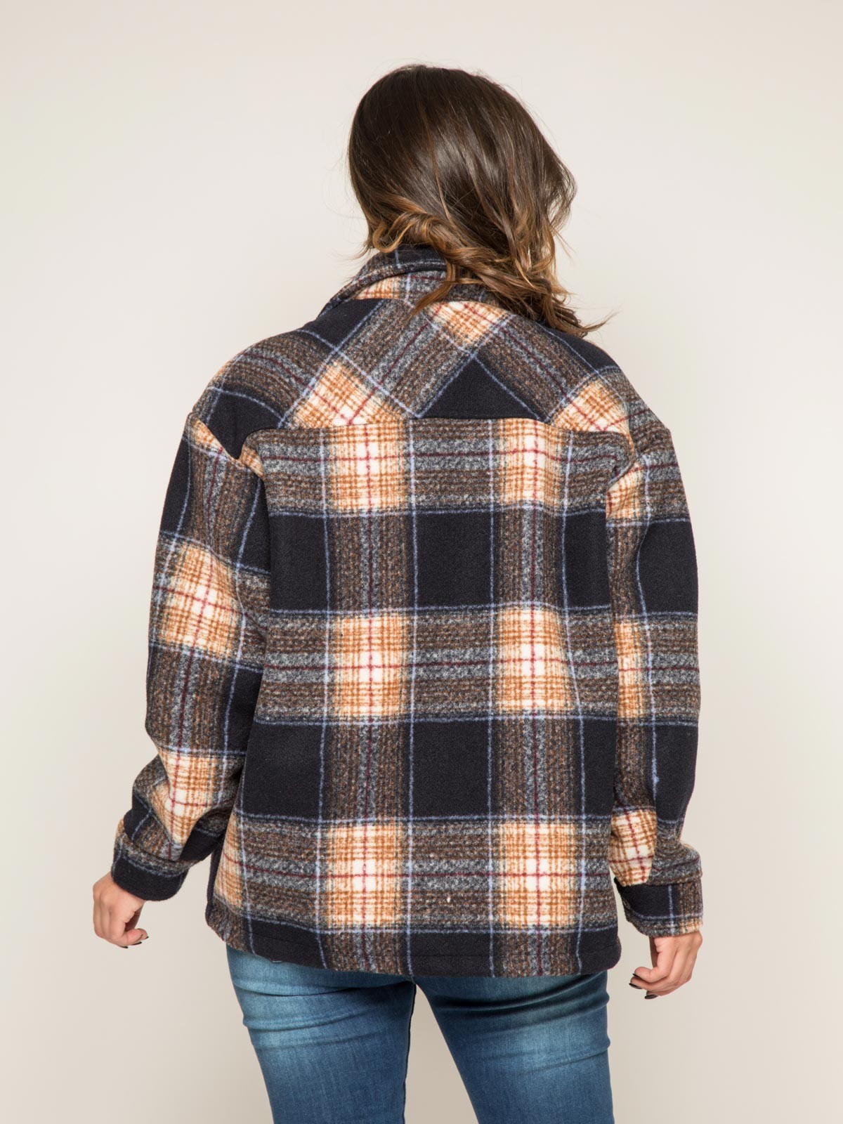 Manteau court sales a carreaux